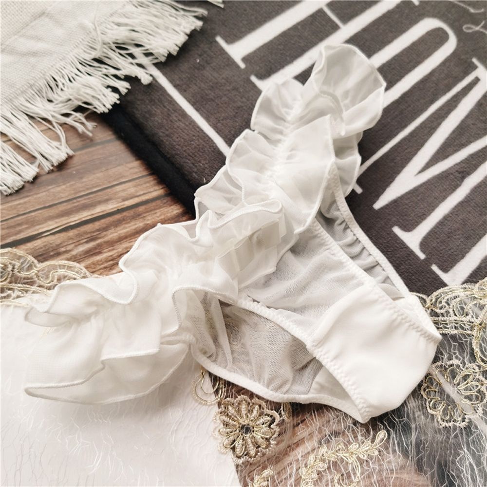 Quần lọt khe bằng vải cotton chiffon eo vừa thoáng khí đính nơ nhiều màu sắc thời trang cho nữ