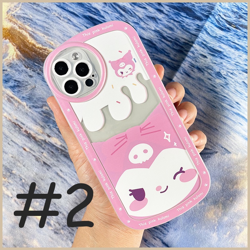 FOR OPPO A58 A17K A57 A77S A39 A37 RENO 7 8 REALME C55 6 PRO 7i 9i C35 C31 C25 C21Y C20 C17 C15 C12 C11 Kuromi oval soft case