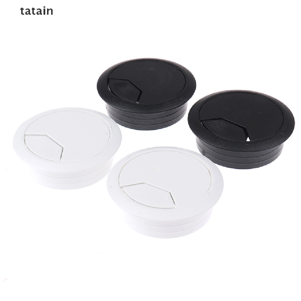 [TAT] 50mm Computer Desk Grommet Table Cap Cover Hole Outlet Wire Cable Plastic CVX