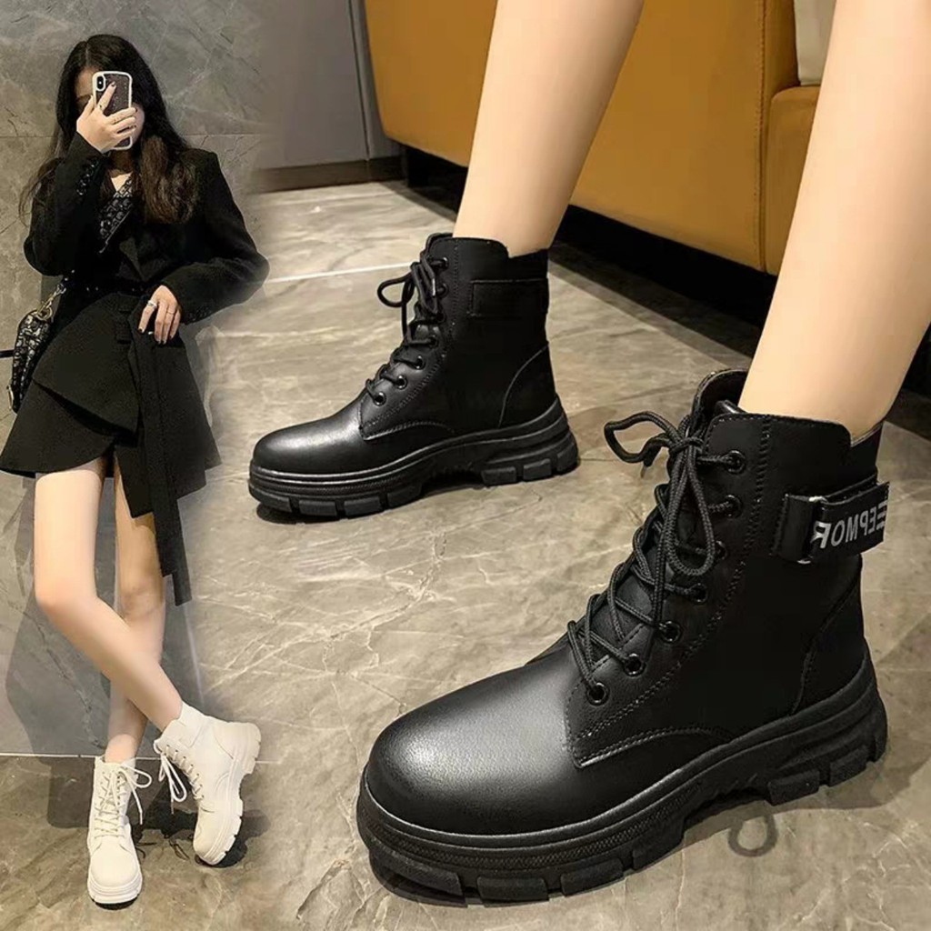 Giày boot nữ chiến bình, thiếu kế đế chiến binh vô cùng cá tính, nhưng đấy chất chơi B130 | BigBuy360 - bigbuy360.vn