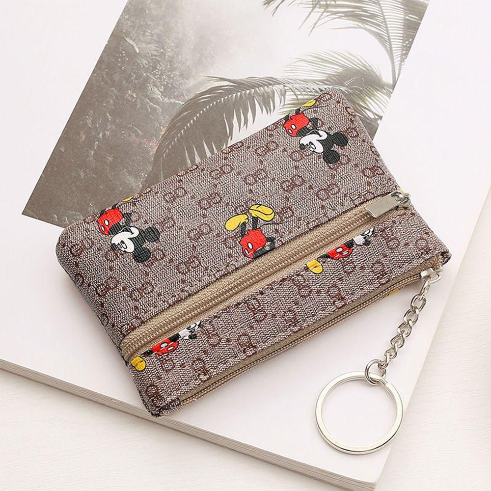 Ví Đựng Tiền Xu Mini Đa Năng Họa Tiết Hoạt Hình Mickey DWAYNE Dễ Thương