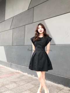 Đầm cánh dơi fom A xếp ly