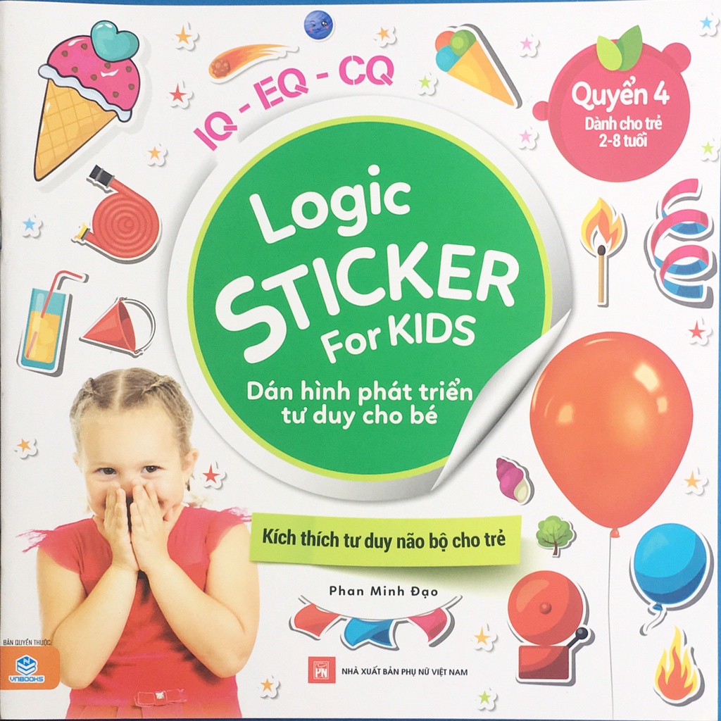 Sách - Logic Sticker For kids dán hình phát triển tư duy cho bé - Quyển 1/2/3/4 [NDBOOKS]