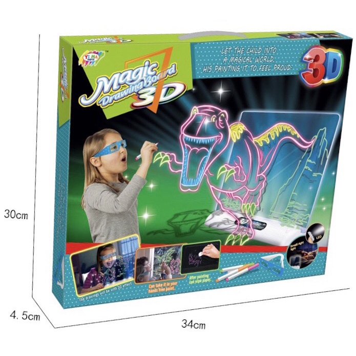 Bảng vẽ chiếu 3 chiều kèm kính