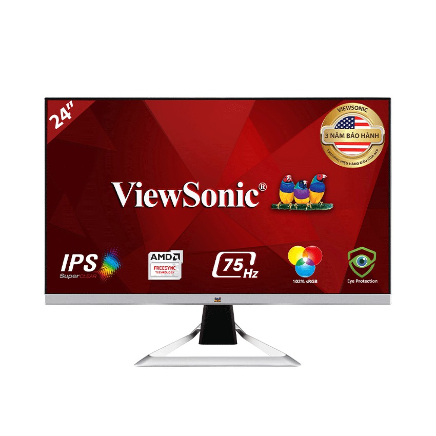 Màn hình máy tính Viewsonic VX2481-mh 23.8Inch 1Ms 75Hz IPS. Vi Tính Quốc Duy