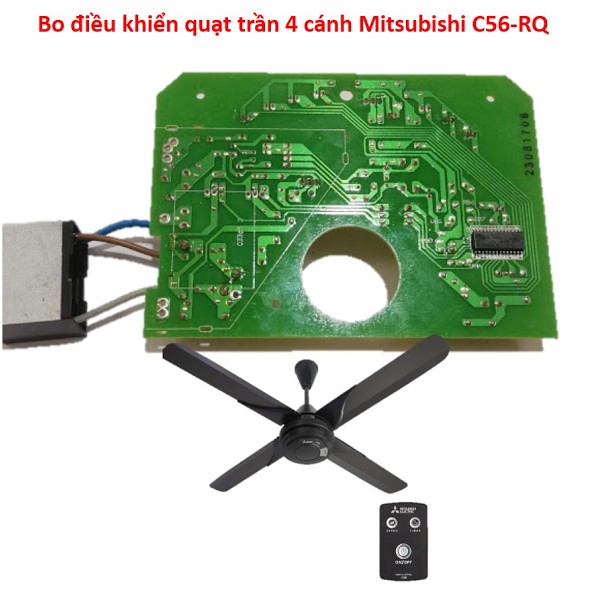 Bo điều khiển quạt trần Mitsubishi C56-RQ  cánh và 5 cánh