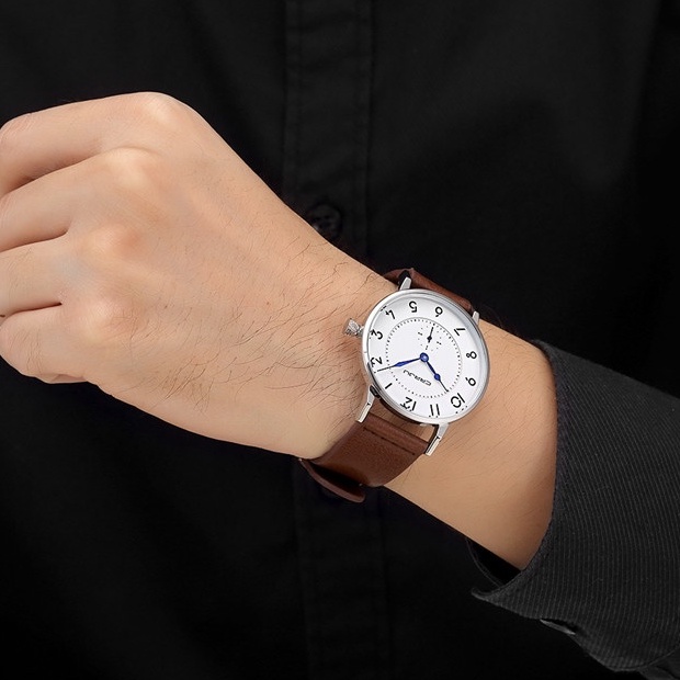 Crrju Đồng Hồ quartz Siêu Mỏng Chống Thấm Nước Với Dây Đeo Da 2112 xl