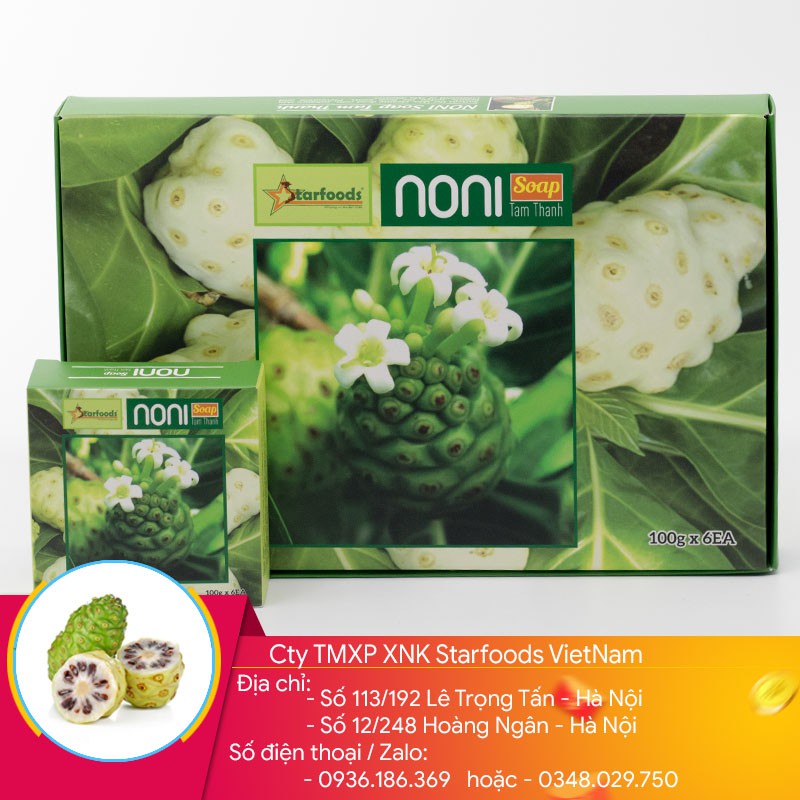 set 06 xà bông nhàu noni - quà tặng xuất khẩu hàn quốc