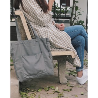 Túi vải canvas Basic Tote Bag - Cúc Craft - Ghi