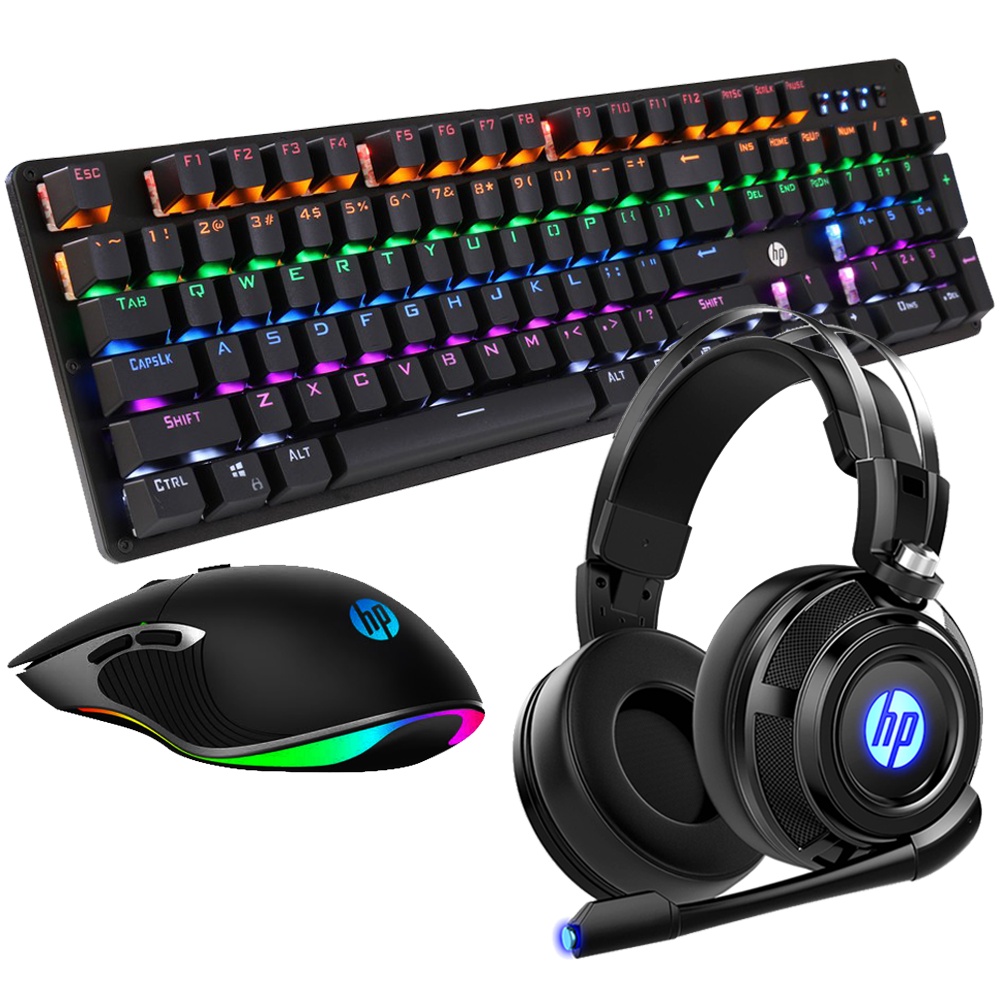 Trọn bộ bàn phím cơ gaming, chuột gaming, tai nghe gaming chụp tai chính hãng