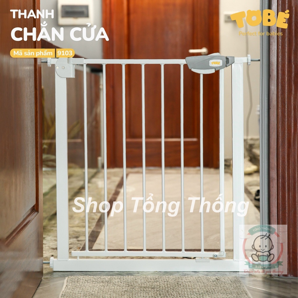 Thanh chắn cửa cầu thang tobe siêu tiện lợi, không cần khoan đục cao cấp an toàn bảo vệ cho bé hàng chính hãng 9103