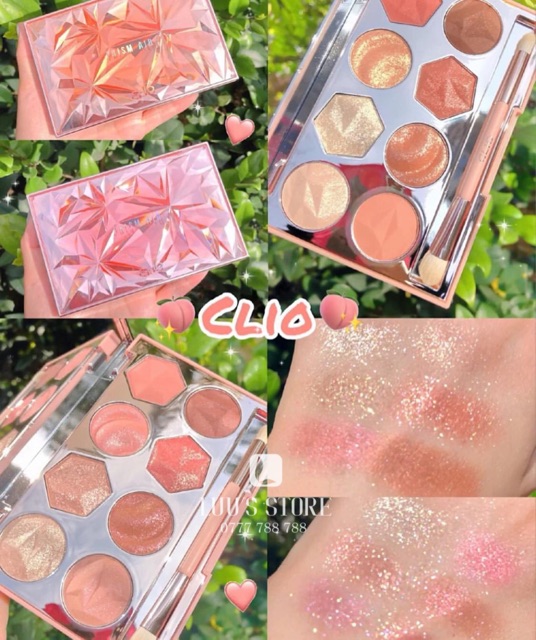 Bảng Màu Mắt Clio Prism Air 01 Coral Sparkle | BigBuy360 - bigbuy360.vn