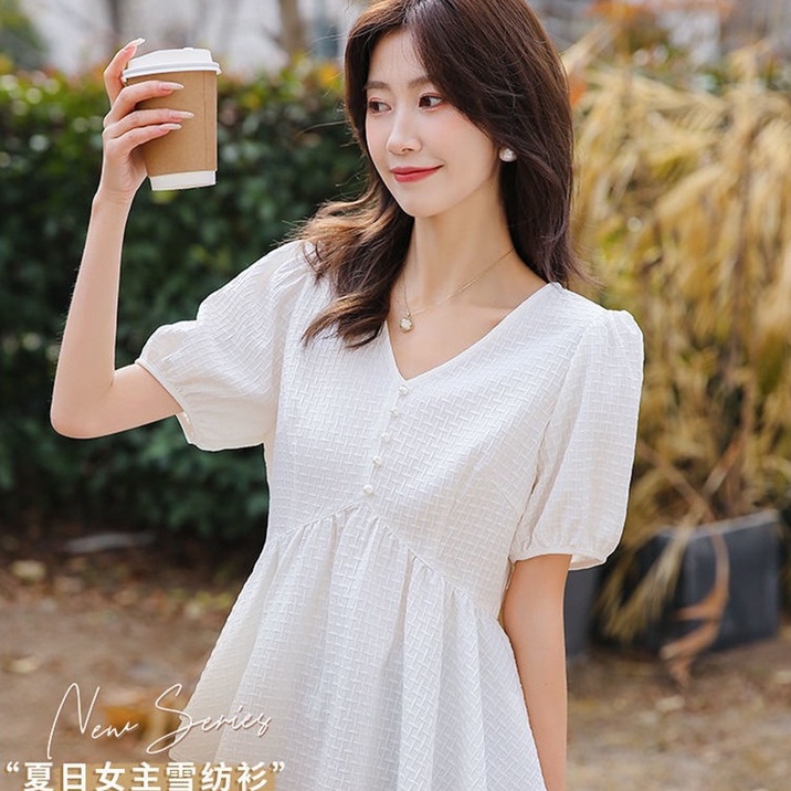 Áo Nữ Tay Ngắn Cổ Chữ V Thời Trang Quyến Rũ