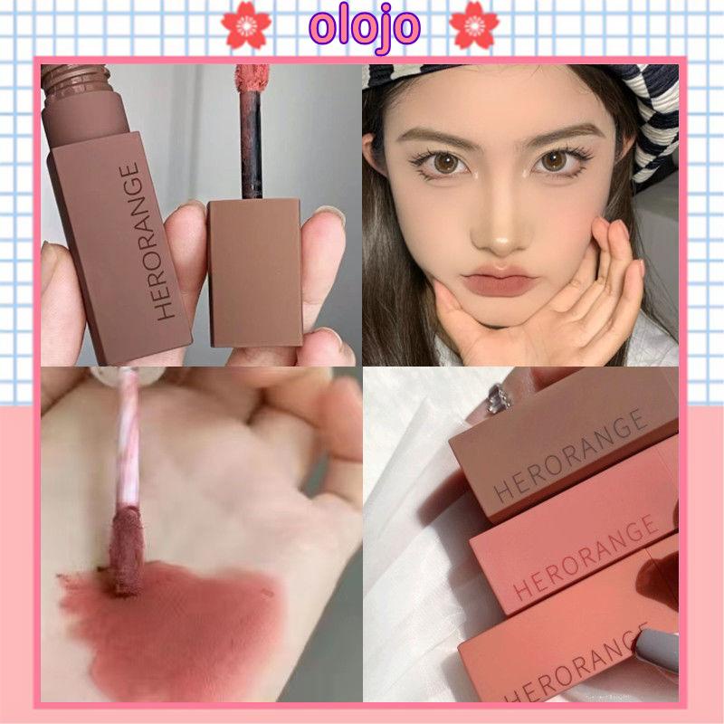 ⚜️Son môi Herorange kết cấu mờ dưỡng ẩm mềm mại kháng nước trang điểm lâu trôi