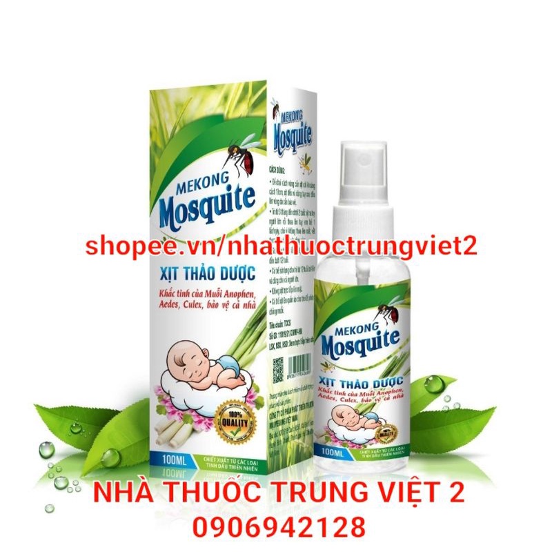 Xịt muỗi thảo dược Mekong chai 100ml