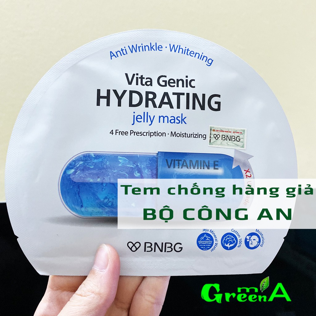 Mặt Nạ BNBG Xanh Dương [Hộp 10 Miếng] BNBG Vita Genic Hydrating Jelly Mask Cấp Ẩm Chống Lão Hóa [NHẬP KHẨU CHÍNH HÃNG]