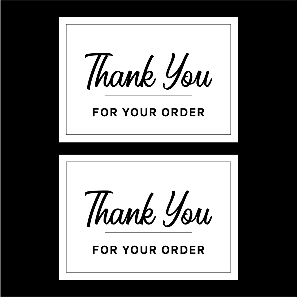 SET 100 Tem Sticker chữ nhật , Decal dày sắc nét - Tem dán Thank You, TEM cảm ơn gói hàng, hộp, niêm phong