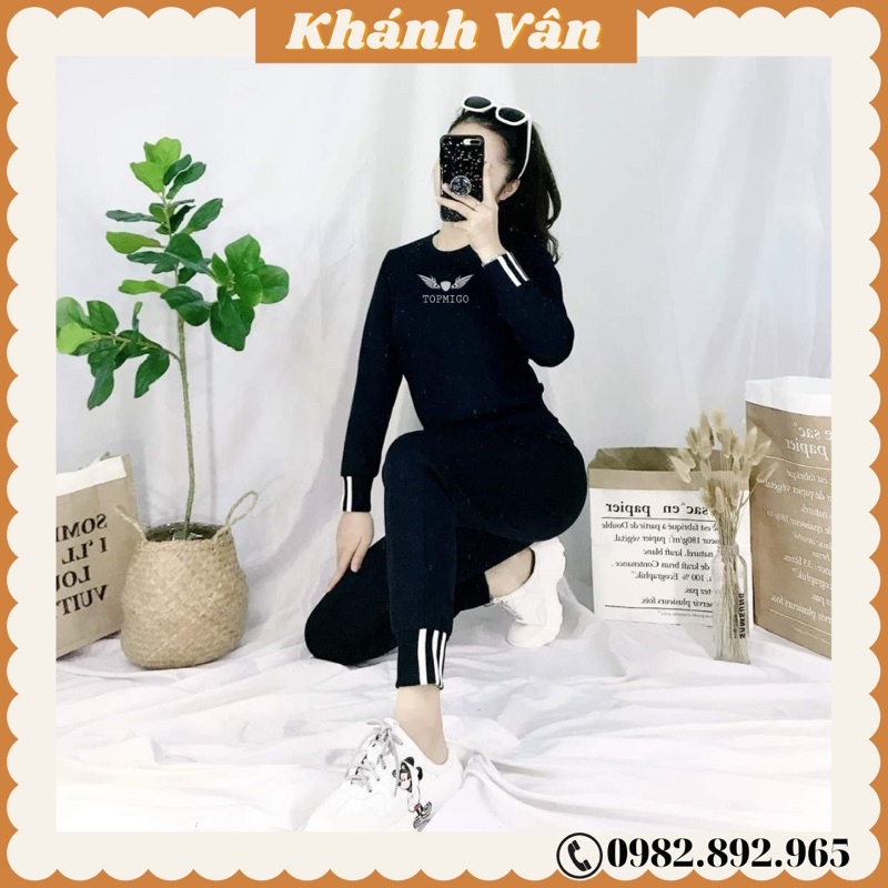 Bộ thể thao nữ, bộ thu đông mặc nhà dầy dặn hàng loại 1