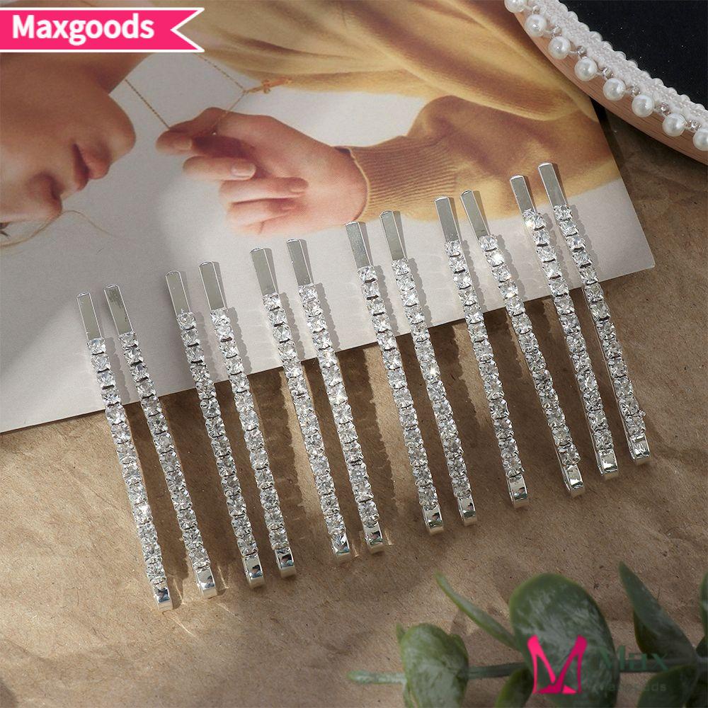 Maxg 1 Cặp|Kẹp Tóc Đính Đá Lấp Lánh Thời Trang Cho Nữ