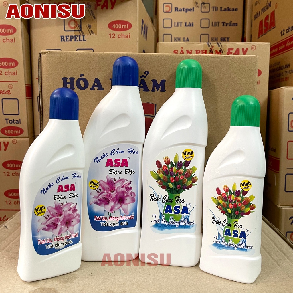 Nước Cắm Hoa Tươi Lâu Asa Đậm Đặc 400ml/200ml CHÍNH HÃNG - Nước Dưỡng Hoa Lâu Tàn Tươi Lâu Aonisu