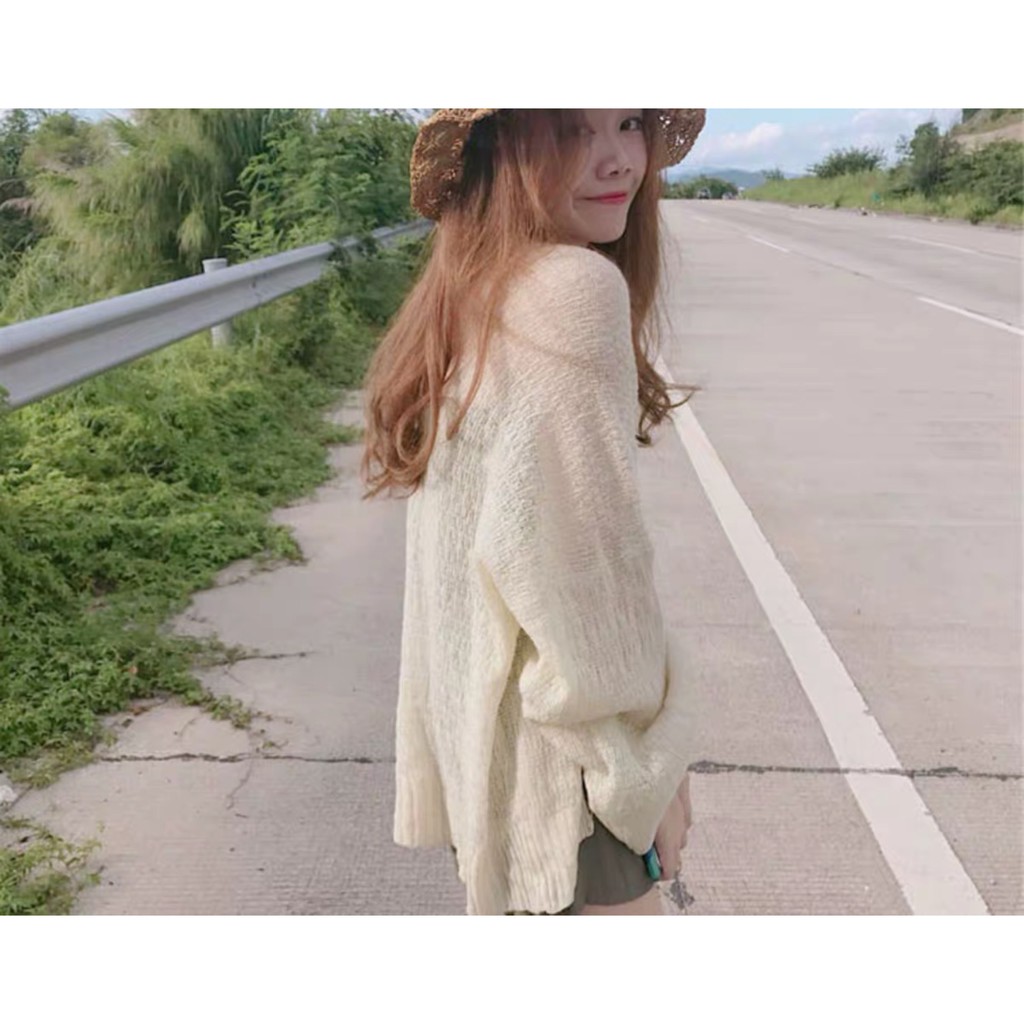 Áo khoác Cardigan len lưới mỏng nhẹ nhàng (HÀNG SẴN )