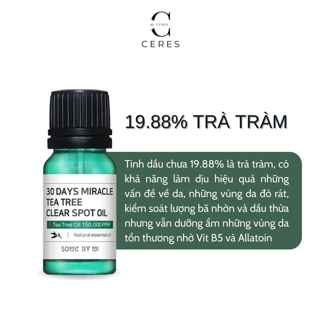 Tinh Dầu Tràm Trà Some By Mi 30 Days Miracle Tea Tree Clear Spot Oil 10ml