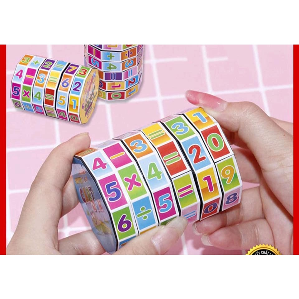 Đồ chơi Rubik toán học khối lập phương tập làm quen các phép tính số phát triển tư duy cho trẻ em