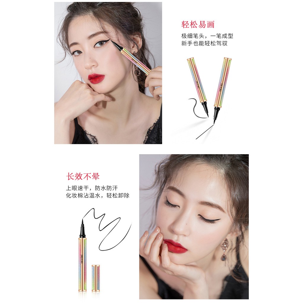 Bút Dạ Kẻ Mắt Mèo BINMEI Vỏ Nhũ Lấp Lánh