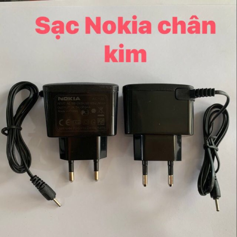 CỦ SẠC NOKIA CHÂN KIM - CHÂN TO CỦ VUÔNG 1110i - 1202 - 1280 - 1200