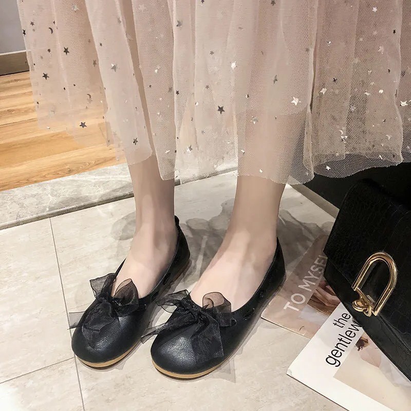 (VIDEO TỰ QUAY) Giày búp bê nữ ulzzang đẹp thời trang mũi tròn đế bệt da mềm (Kèm Ảnh Thật) | BigBuy360 - bigbuy360.vn