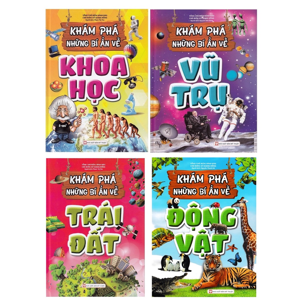 Sách - Combo Khám phá bí ẩn về Khoa học + Vũ Trụ + Trái Đất + Động Vật