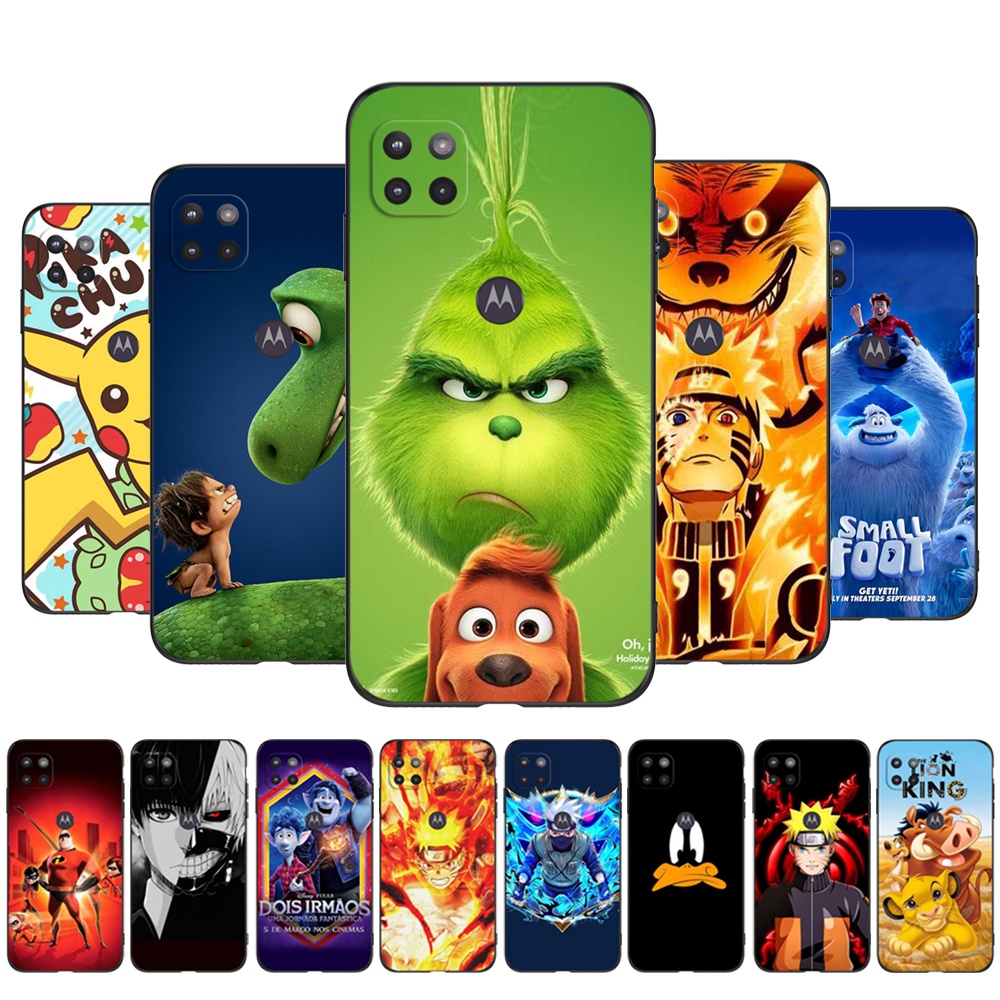 Ốp Điện Thoại Tpu Dẻo Màu Đen In Hình Hoạt Hình Dễ Thương Cho Motorola Moto G 5G Motorola One 5G Ace