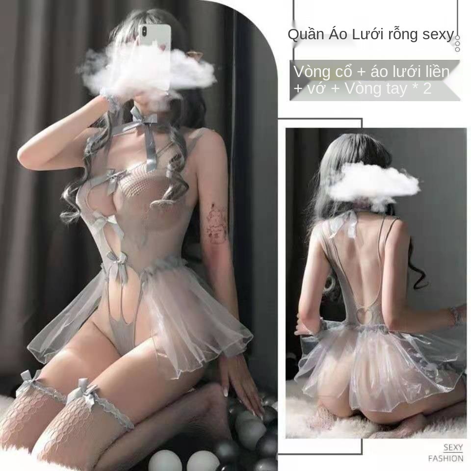 Nội y sexy nữ quyến rũ mới đồng phục nhìn xuyên thấu bodysuit lưới quần áo tán tỉnh cực hở file không cởi | BigBuy360 - bigbuy360.vn