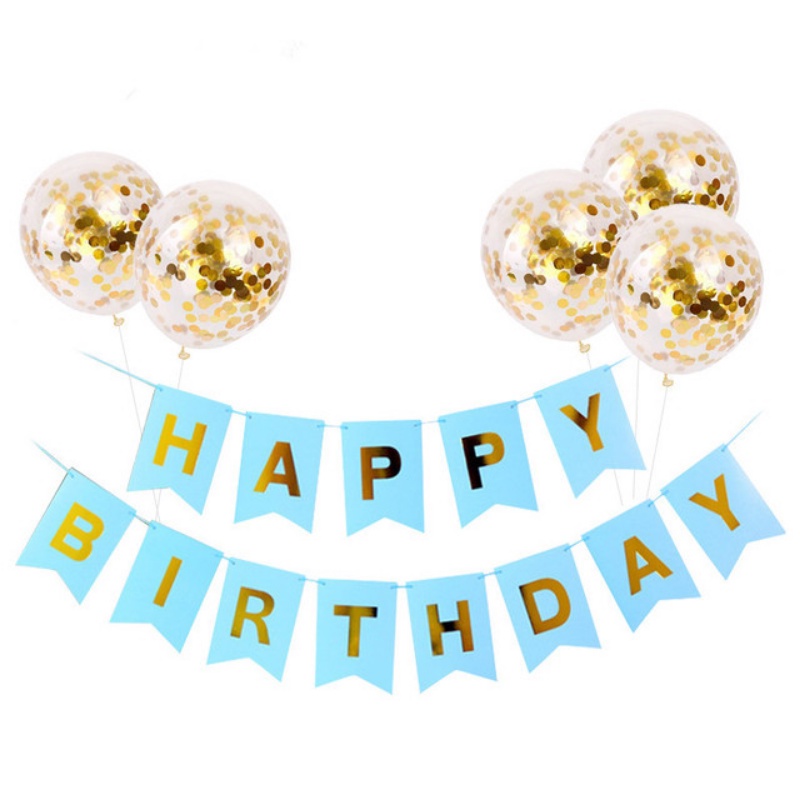 Set 13 Bong Bóng Tráng Nhôm 16 Inch Trang Trí Tiệc Sinh Nhật