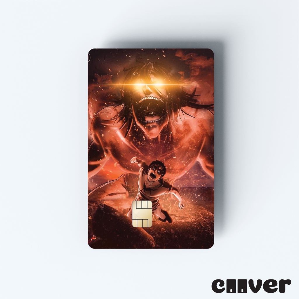 ATTACK ON TITAN1 - Miếng dán thẻ FREESHIP – Miếng dán thẻ ngân hàng/thẻ ATM, thẻ chung cư, thẻ thang máy, thẻ gửi xe,...