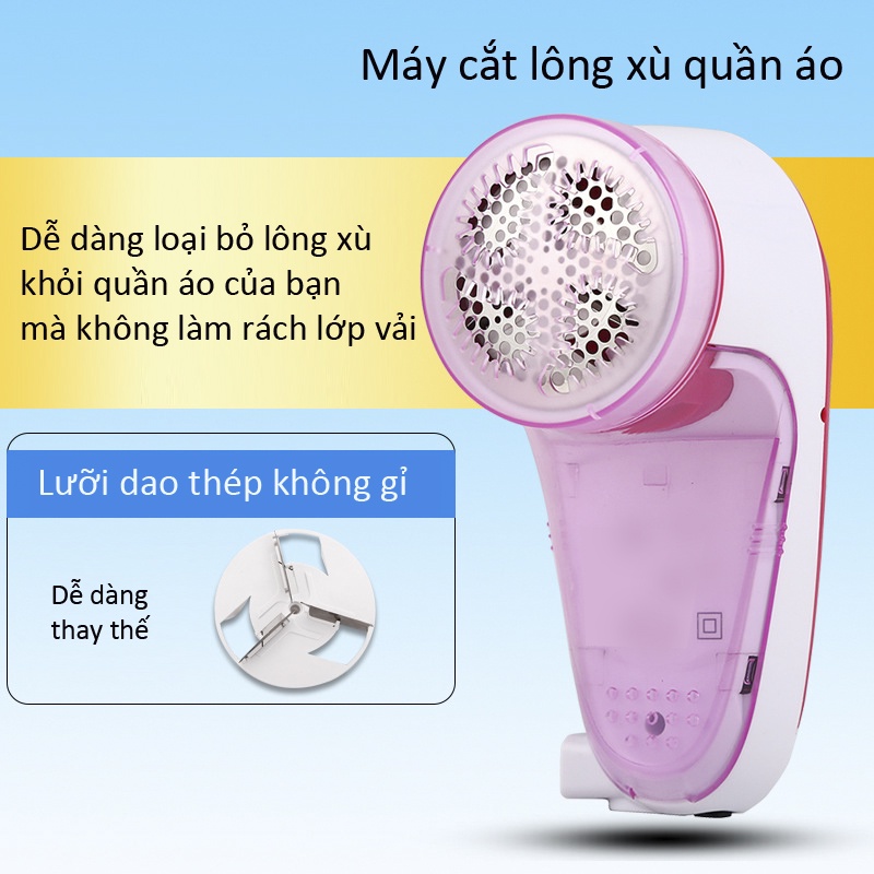 Máy Cắt Lông Xù Và Hút Bụi Quần Áo CTFAST-LK618 Thiết Kế Nhỏ Gọn, Pin Sạc Tích Điện, Tặng Kèm Lưỡi Dao Thay Thế