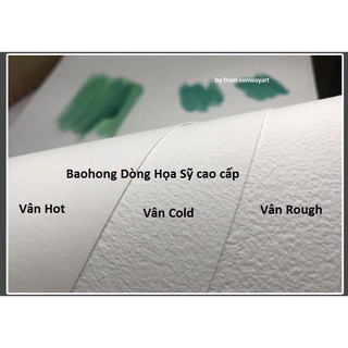 Giấy màu nước Baohong hạng Artist 100% cotton