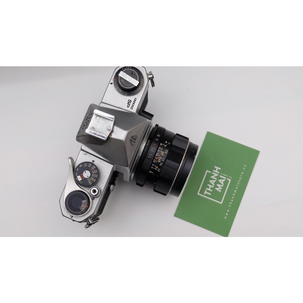 Máy ảnh Film Pentax Asahi Spotmatic SP Kèm ống kính  TaKuMar 28mm F/3.5