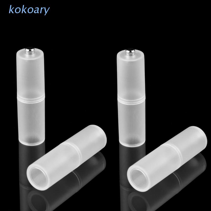 KOK 4X Battery Adapter Convertor Size AAA R03 to AA LR6 + Plastic Box