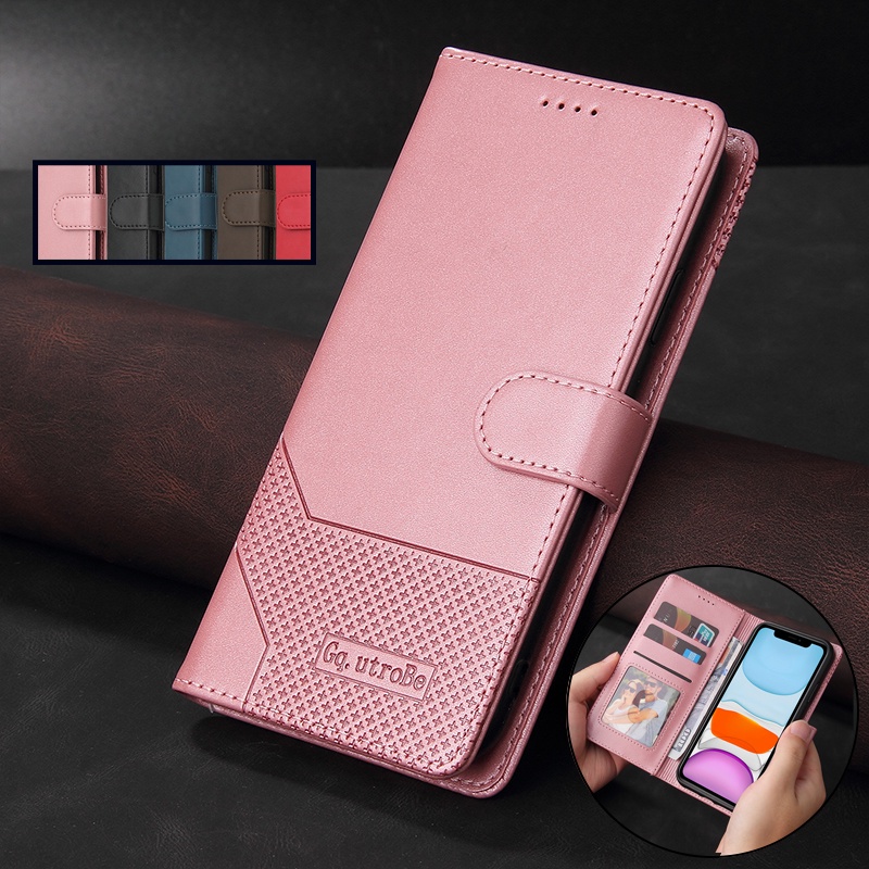 Bao da điện thoại nắp lật kèm ngăn đựng thẻ thích hợp cho Iphone 11 Pro Xr Xs Max I8 I7 I6S Plus Se 