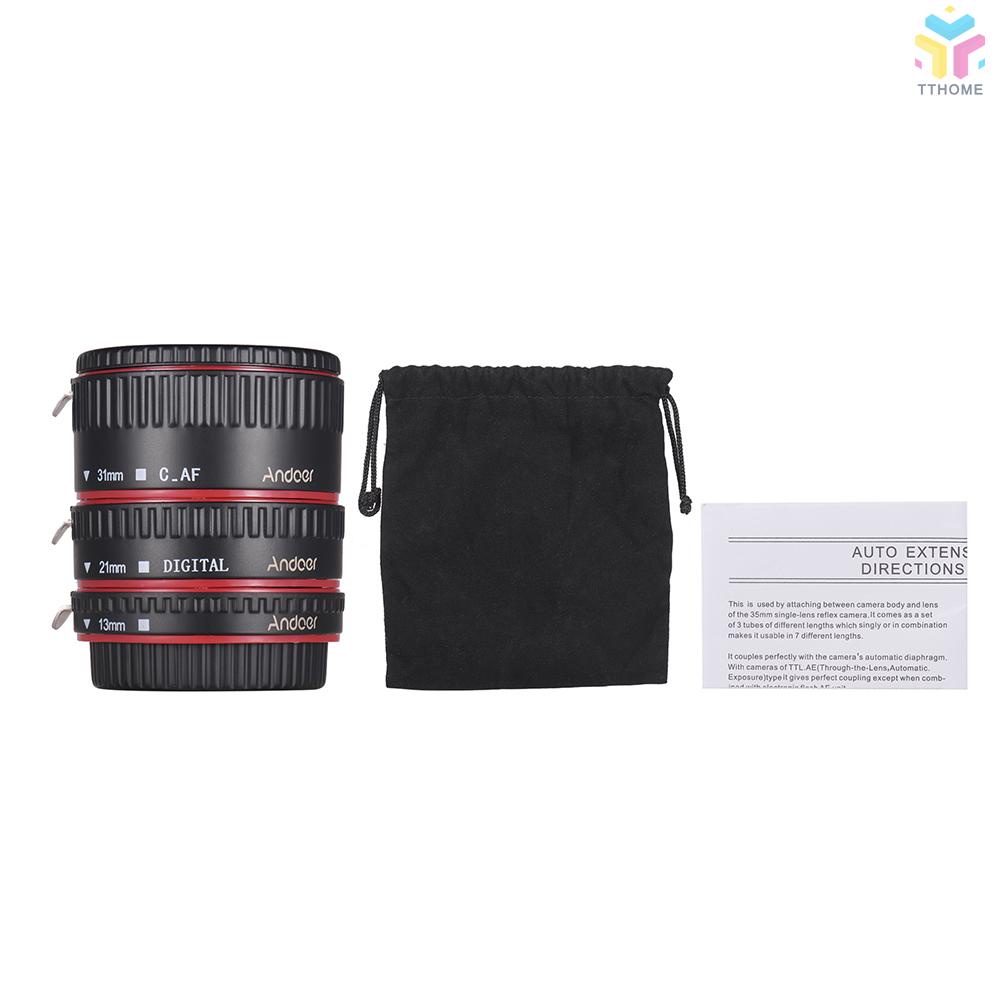 Ống Kính Máy Ảnh Andoer (13Mm + 21mm + 31mm) Eos Ef-S Thay Thế Cho Eos Ef 60d 7d 5d Ii 550d