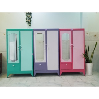 Tủ sắt quần áo ngang 0.9m cao 1m6