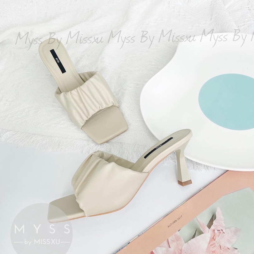 Giày guốc nữ bảng ngang nhúm 7 cm thời trang MYSS - SU143
