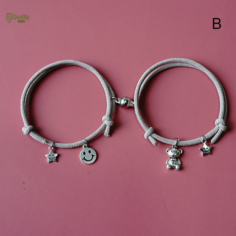 Set 2 Vòng Tay Nam Châm Mặt Hình Phi Hành Gia Thời Trang / Cặp vòng tay có nam châm thiết kế độc đáo thời trang cho các cặp đôi 2pcs | BigBuy360 - bigbuy360.vn
