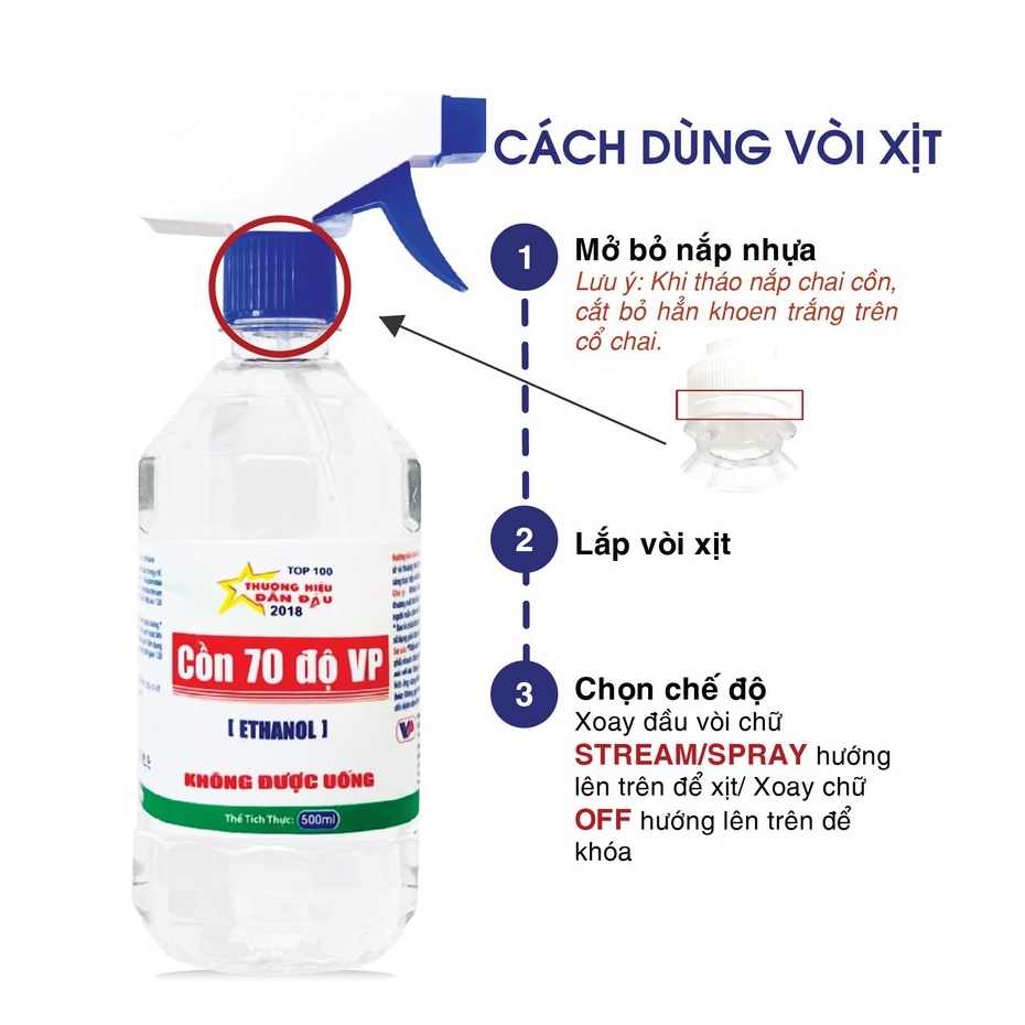 [Hỏa tốc HCM] Cồn 70/90 độ (500ml/1000ml) - Sát Khuẩn, Sát trùng vết thương