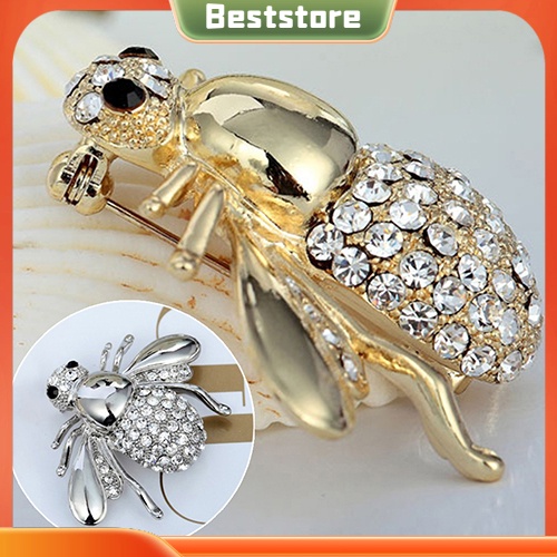 Huy hiệu cài áo hình con ong đính đá thời trang