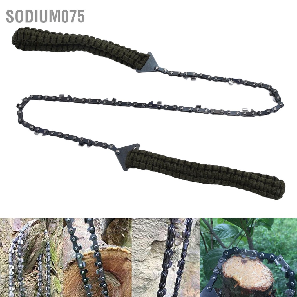 Sodium075 Cưa xích bỏ túi 24in cắm trại ngoài trời Dây cầm tay cắt gỗ cho vườn