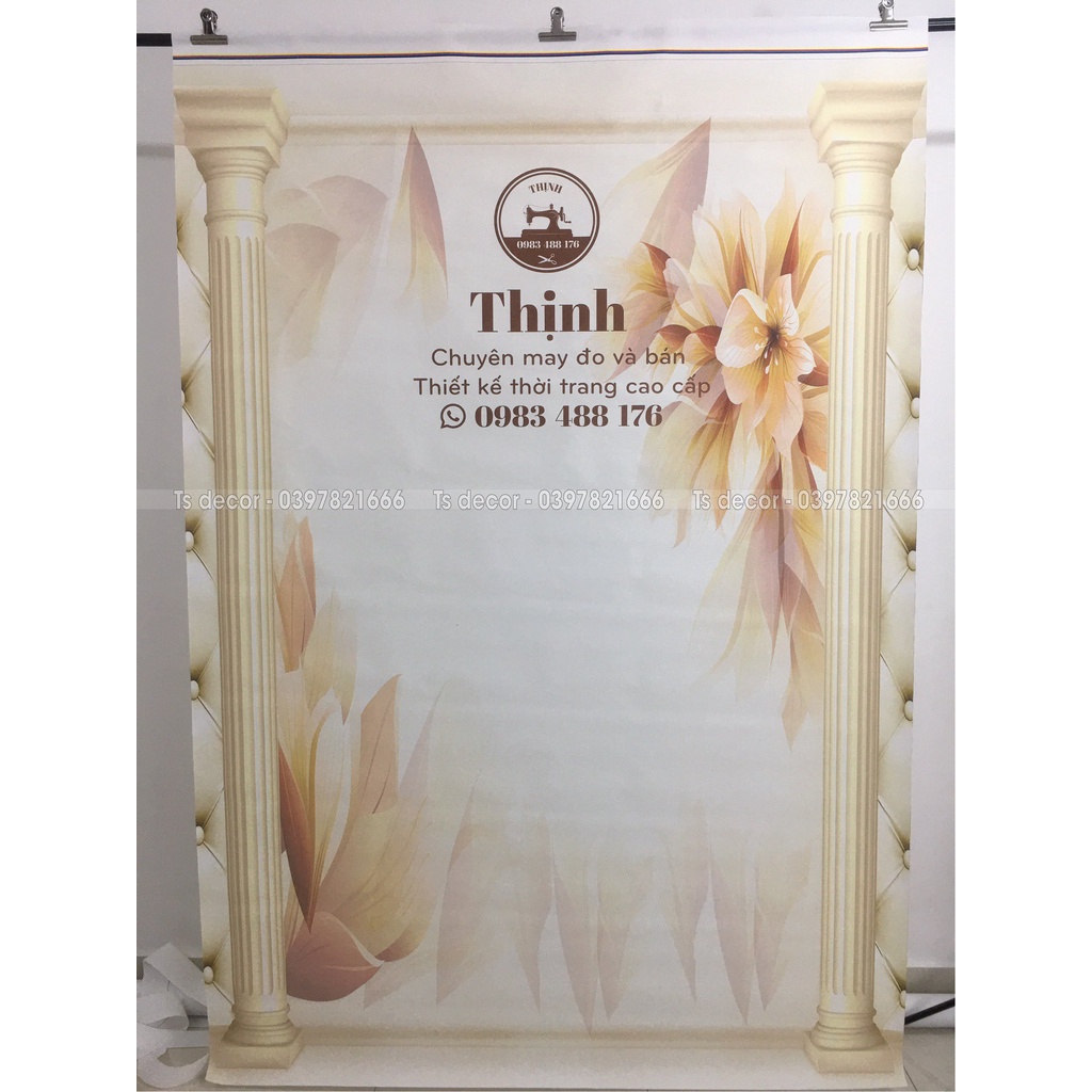 Phông Livestream Chụp Ảnh Hoa Hiện Đại 3D 5D Chèn Logo Nội Dung Miễn Phí