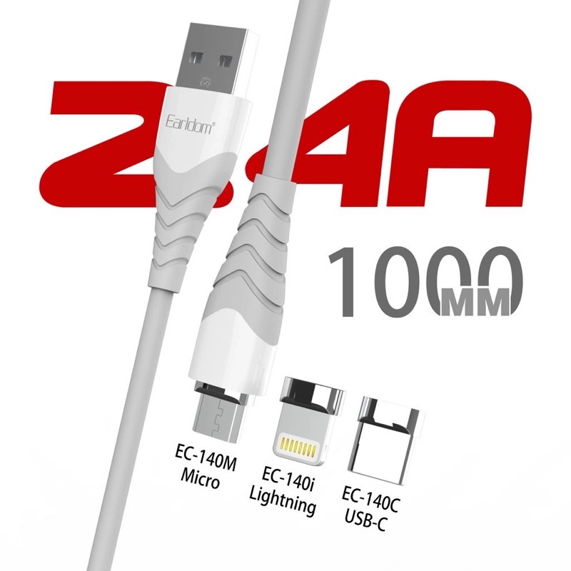Cáp Sạc Nam Châm 1m Earldom EC-140 (chính hãng)