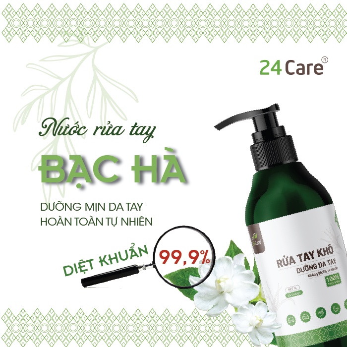 Nước rửa tay/ Lau sàn/ Rửa chén 24Care nguồn gốc thiên nhiên 5000ML  Sả Chanh/ Bạc Hà/ Cam Ngọt - diệt khuẩn 99,9%